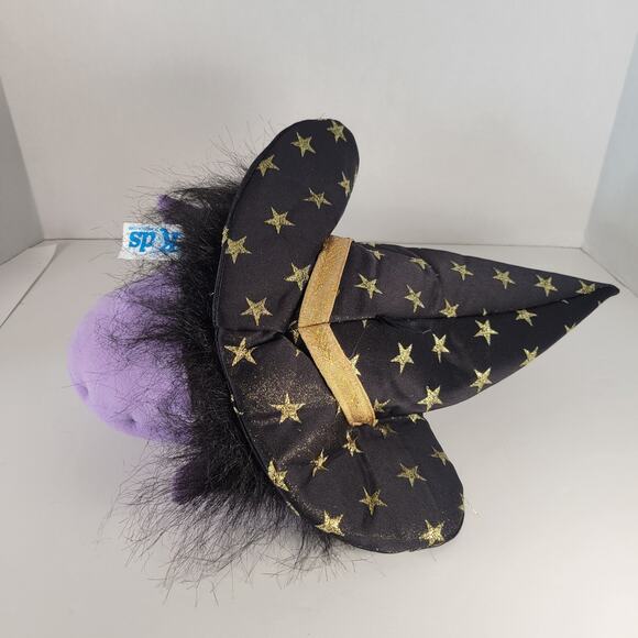 Animated Talking Witch Head Plush 14" Light Up Eyes Halloween Decoration Prop - Picture 7 of 16